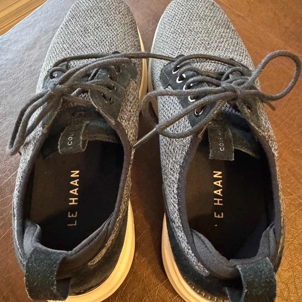 Cole Haan Men’s Grand Atlantic Knit Oxford in Black and Dark Pavement
